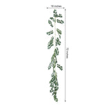 2 Pack | 6ft Green Artificial Honey Locust Leaf Garland, Flexible Vine