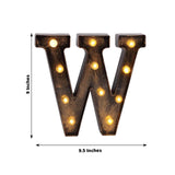 Antique Black Industrial Style LED Marquee Alphabet Letter Sign, 9inch Light Up Letter