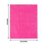 50 Pack 2 Ply Soft Fuchsia Disposable Party Napkins, Wedding Reception Dinner Paper Napkins