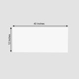 2 Pack | 40x12inch White Acrylic DIY Sign Board Plexiglass Sheets, Rectangular Side Plates