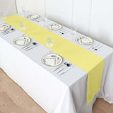 12x108 inches Yellow Polyester Table Runner