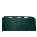 90inch x 156inch Hunter Emerald Green Seamless Premium Velvet Rectangle Tablecloth, Reusable Linen