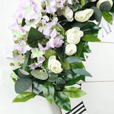 40" | Artificial Eucalyptus/Willow Leaf Ranunculus Flower Garland Vine