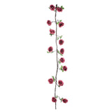 6ft | Dusty Rose Artificial Silk Rose Hanging Flower Garland Faux Vine