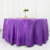 120inch Purple Accordion Crinkle Taffeta Round Tablecloth