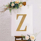 8inch Gold Decorative Rhinestone Alphabet Letter Stickers DIY Crafts - Z