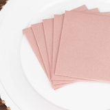 20 Pack | Dusty Rose Soft Linen-Feel Airlaid Paper Cocktail Napkins, Highly Absorbent Disposable