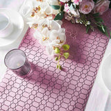 Glamorous Honeycomb Print Table Runner, Disposable Paper Table Runner with Geometric Design