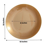 10 Pack | 10inch Gold Round Disposable Dinner Plates With Gold Rim