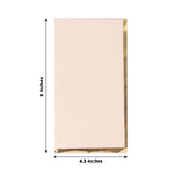 50 Pack Blush Soft 2 Ply Disposable Party Napkins with Gold Foil Edge