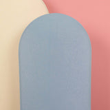 5ft Matte Dusty Blue Spandex Fitted Chiara Backdrop Stand Cover For Round Top Wedding Arch