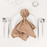 5 Pack Nude Premium Scuba Cloth Napkins, Wrinkle-Free Reusable Dinner Napkins - 20x20inch