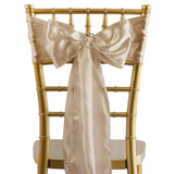 5 Pack | Nude Satin Chair Sashes | 6x106inch