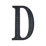 4inch Black Decorative Rhinestone Alphabet Letter Stickers DIY Crafts - D#whtbkgd