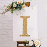 8inch Gold Decorative Rhinestone Alphabet Letter Stickers DIY Crafts - I