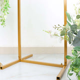 6.5ft Slim Gold Metal Frame Wedding Arch, Rectangular Backdrop Stand, Floral Display Frame