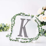 8 inch Black Decorative Rhinestone Alphabet Letter Stickers DIY Crafts - K