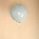 10 Pack | 18inch Matte Pastel Silver Helium or Air Latex Party Balloons