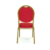 Red Satin Rosette Spandex Stretch Banquet Chair Cover, Fitted Slip On Chair Cover