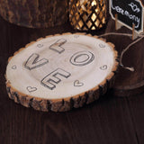 2 Pack | Natural Hanging DIY Wood Sign | Round Wood Plaques