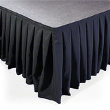 Portable Stage Skirt Black Polyester Platform Skirting Cloth for Events, Performances Wedding Stage