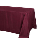 72"x120" Burgundy Polyester Rectangle Tablecloth, Reusable Linen Tablecloth