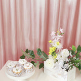 8ftx10ft Dusty Rose Satin Formal Event Backdrop Drape, Window Curtain Panel