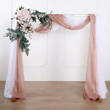 18ft | Dusty Rose Wedding Arch Drapery Fabric Window Scarf Valance, Sheer Organza Linen