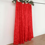 8ftx8ft Red 3D Leaf Petal Taffeta Fabric Event Curtain Drapery, Photo Backdrop Panel