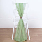 5 Pack | 22inch x 78inch Green DIY Premium Designer Chiffon Chair Sashes