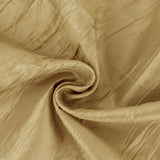 54inch x 10 Yards Gold Accordion Crinkle Taffeta Fabric Bolt