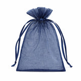 Navy organza drawstring gift bag for special occasions #whtbkgd