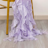 5 Pack Lavender Lilac Curly Willow Chiffon Satin Chair Sashes