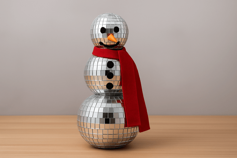 Dress Up Disco Ball Snowman