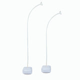 Set of 2 Free Bending White Balloon Column Stand Kit, Half Arch Balloon Tower Stands Water Base