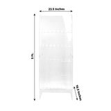 5ft Clear Acrylic 5-Tier Champagne Glass Holder Wall Stand, Wine Glass Standing Rack