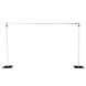 12ft Silver Aluminum Adjustable Backdrop Stand with Heavy Steel Base Plate, DIY Pipe#whtbkgd