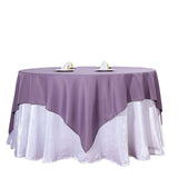 70"x70" Violet Amethyst Square Polyester Table Overlay