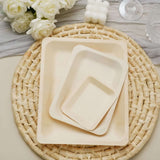 25 Pack | 5x8inches Eco Friendly Birchwood Wooden Dessert Serving Plates