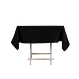 Black Seamless Lamour Satin Square Tablecloth - 54inch