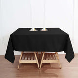 70"x70" Black Premium Polyester Square Table Overlay - 220GSM