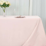 90x132inch Blush Rose Gold 200 GSM Seamless Premium Polyester Rectangular Tablecloth