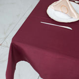 54"x54" Burgundy Premium Polyester Square Tablecloth - 220GSM