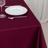 70" Burgundy Premium Scuba Wrinkle Free Square Tablecloth, Scuba Polyester Tablecloth