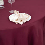 120inch Burgundy 200 GSM Seamless Premium Polyester Round Tablecloth