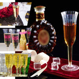 24-Pack Plastic Champagne Flutes Clear Flared Design - Lightweight Disposable Toasting Glasses 6oz