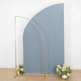 8ft Dusty Blue Spandex Fitted Wedding Arch Cover For Half Moon Top Chiara Backdrop Stand