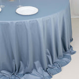 132inch Dusty Blue Premium Scuba Wrinkle Free Round Tablecloth, Scuba Polyester Tablecloth