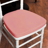 2inch Thick Dusty Rose Chiavari Chair Pad, Memory Foam Seat Cushion With Ties and Removable Cover