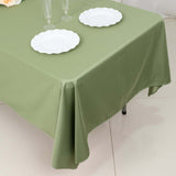 60"x102" Dusty Sage Green Premium Scuba Wrinkle Free Rectangular Tablecloth, Scuba Polyester